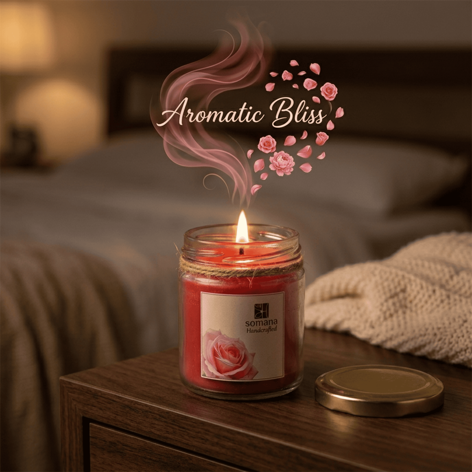 Rose Scented Candle.