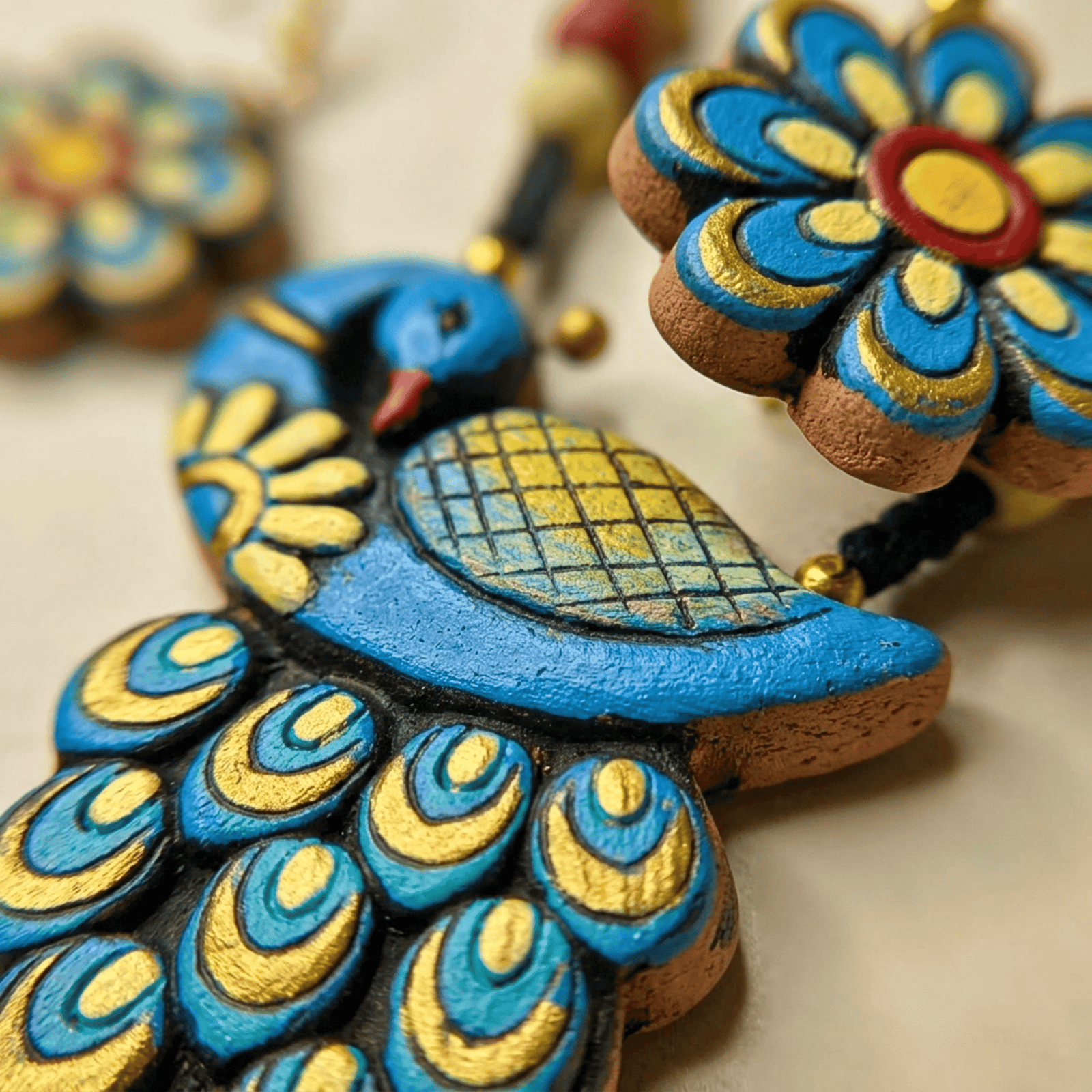 Earthly Elegance - Terracotta Peacock Set