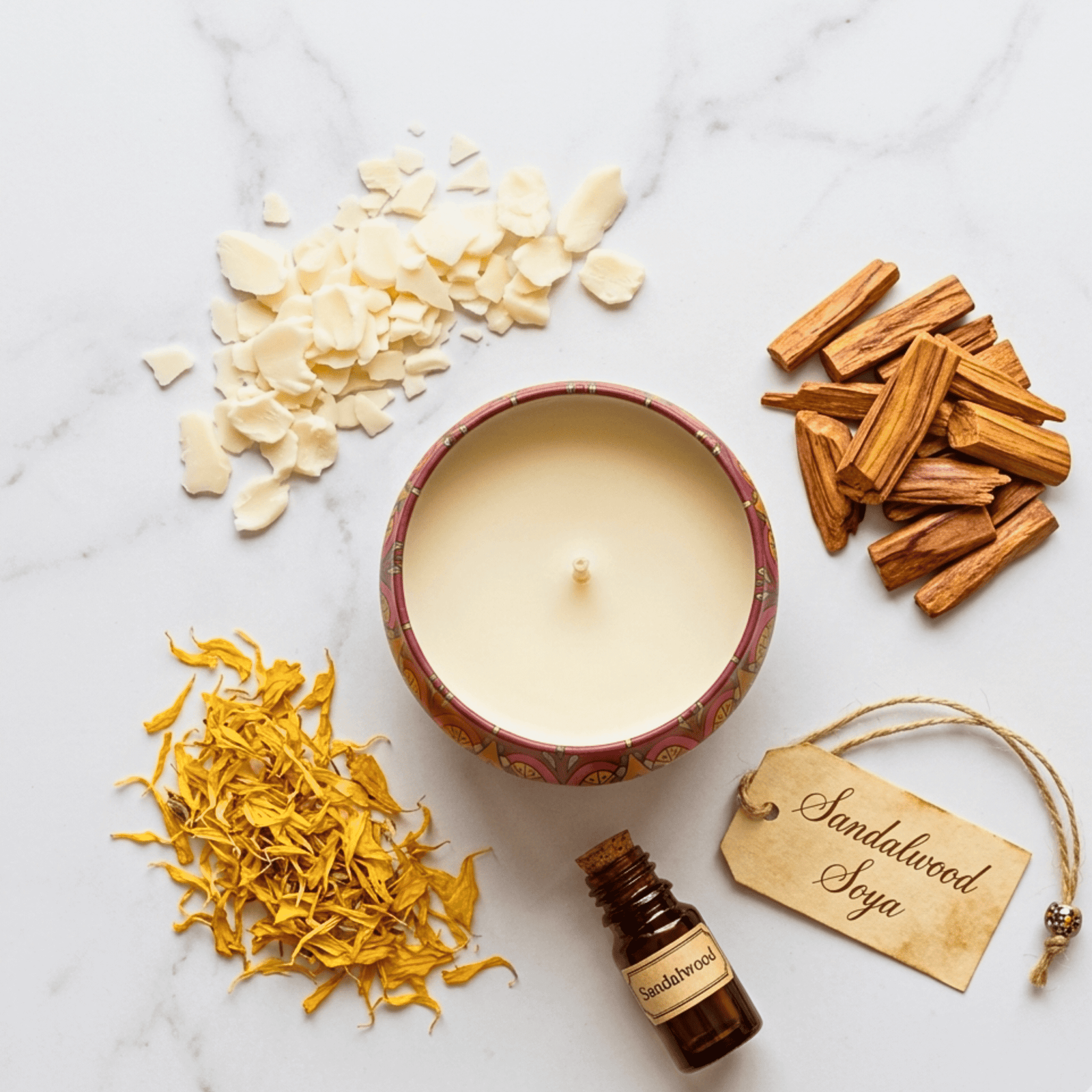 Somana Sandalwood Mandala Jar Candle (100g)