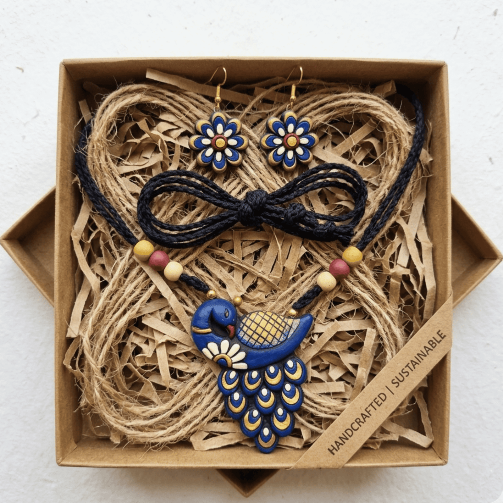 Mayura Mudra - Terracotta Peacock Set