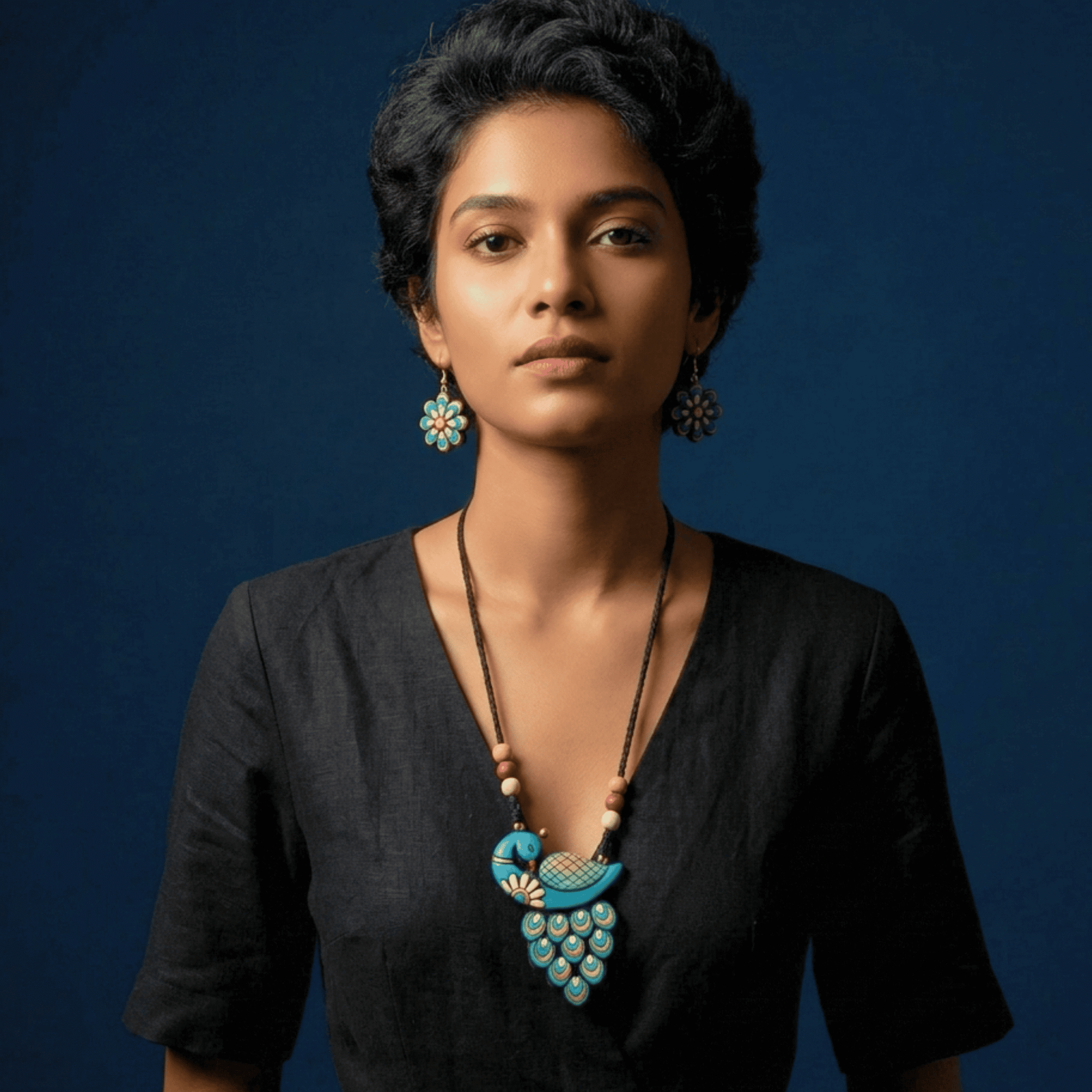 Earthly Elegance - Terracotta Peacock Set