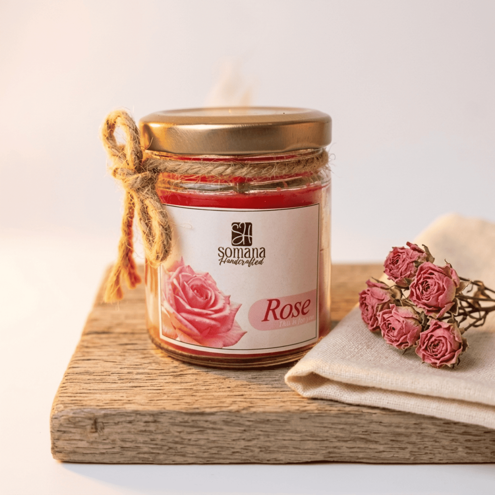 Rose Scented Candle.