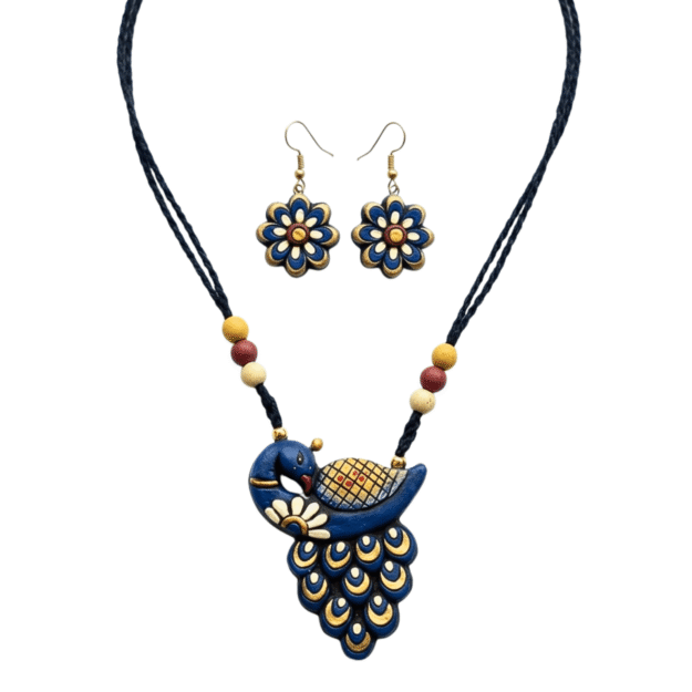 Mayura Mudra - Terracotta Peacock Set